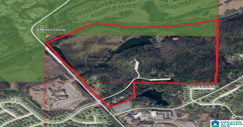 Approx. 13 acres in Jefferson ( green area)